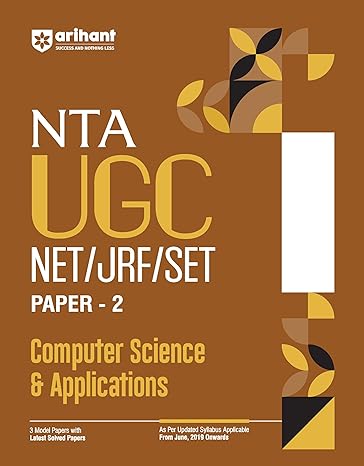 NTA UGC NET/JRF/SET Paper-2 Computer Science & Applications